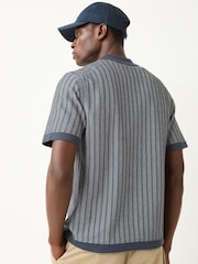 BOSS Blue Kodd Regular-Fit Textured Knitted Shirt - Image 3 of 5