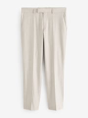 BOSS Natural Lenon Regular Fit Suit Trousers - Image 5 of 6