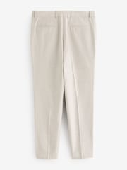BOSS Natural Lenon Regular Fit Suit Trousers - Image 6 of 6