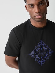 HUGO Black Nerberri Regular Fit Graphic T-Shirt - Image 3 of 4