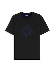 HUGO Black Nerberri Regular Fit Graphic T-Shirt - Image 4 of 4