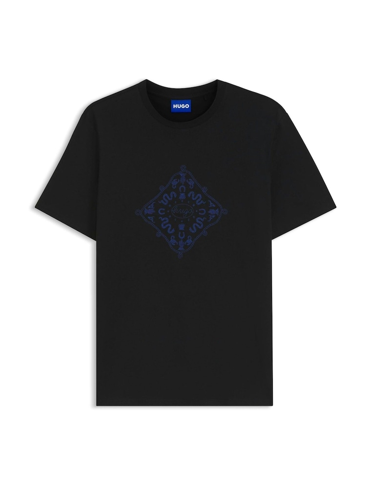 HUGO Black Nerberri Regular Fit Graphic T-Shirt - Image 4 of 4 HUGO Black Nerberri Regular Fit Graphic T-Shirt - Image 4 of 4