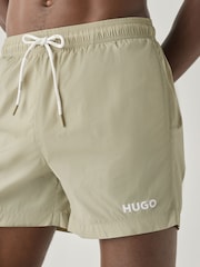 HUGO Mint Green Haiti Logo Swim Shorts - Image 2 of 7