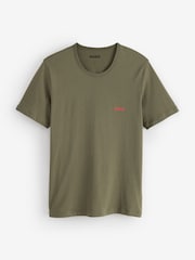 HUGO Navy Blue/Sage Green/Grey T-Shirts 3 Pack - Image 5 of 8