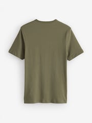 HUGO Navy Blue/Sage Green/Grey T-Shirts 3 Pack - Image 6 of 8