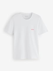 HUGO White/Green/Red T-Shirts 3 Pack - Image 5 of 9