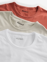 HUGO White/Green/Red T-Shirts 3 Pack - Image 9 of 9