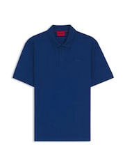 HUGO Blue Donos Regular-Fit Logo Polo Shirt - Image 1 of 1