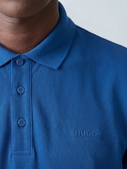 أزرق - قميص بولو بشعار Donos من HUGO - صورة 3 من 5