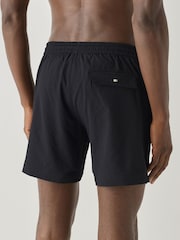 BOSS Black Textured Swim Shorts - Image 3 of 5