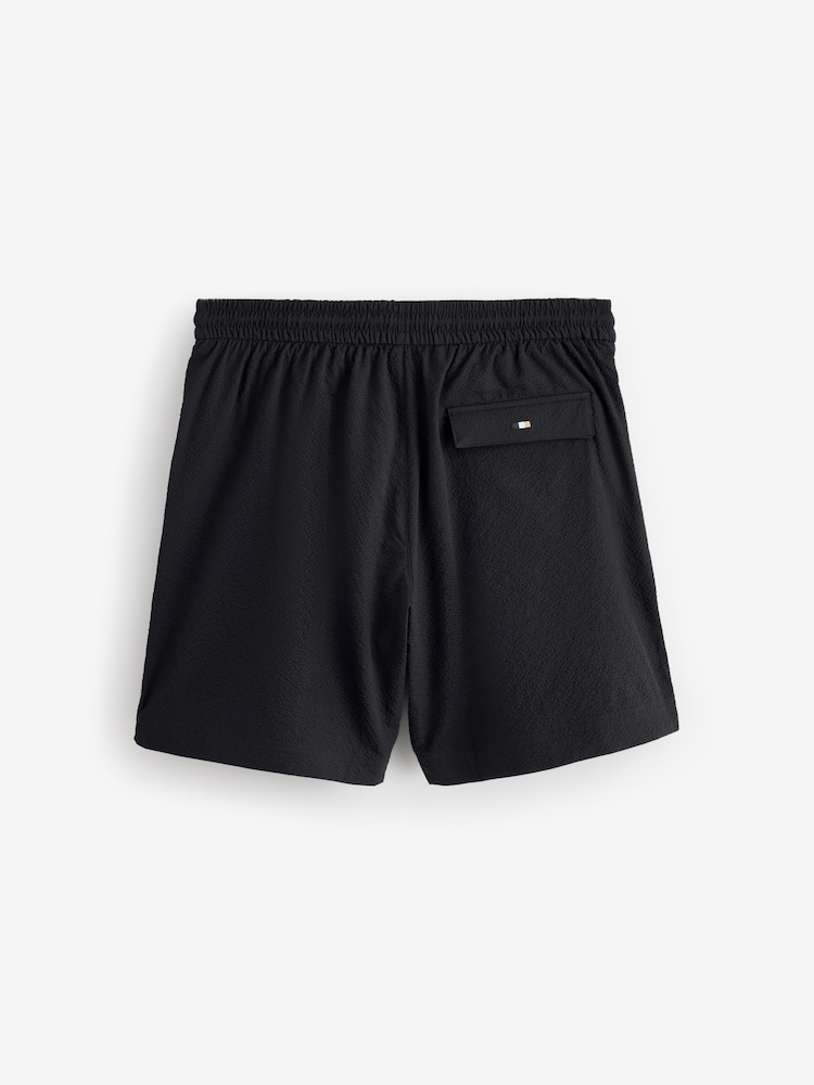 BOSS Black Textured Swim Shorts - Image 5 of 5 BOSS Black Textured Swim Shorts - Image 5 of 5