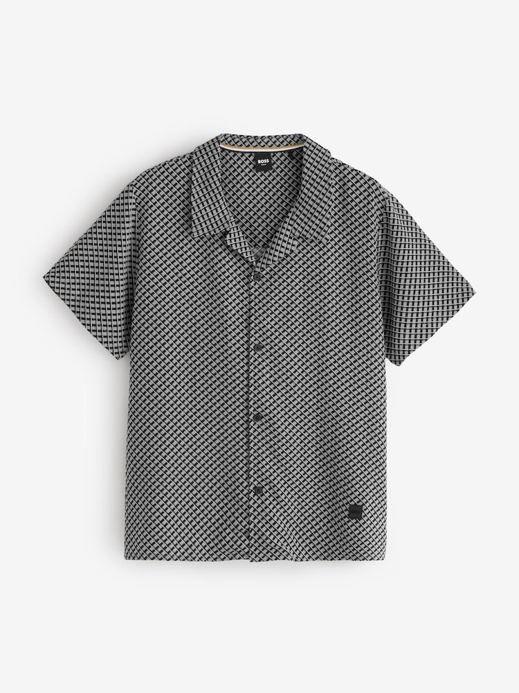 BOSS Grey Vibe Relaxed-Fit Shirt - Image 1 of 1