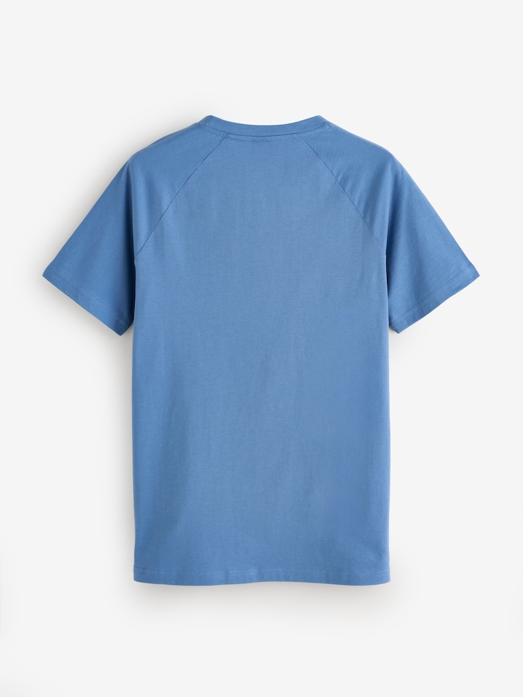 BOSS Blue Slim-Fit Logo T-Shirt - Image 5 of 5 BOSS Blue Slim-Fit Logo T-Shirt - Image 5 of 5