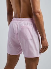 BOSS Light Pink Iconic Side Stripe Logo Swim Shorts - Image 3 of 4