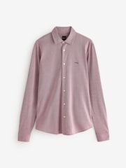 BOSS Pink Regular Fit Logo Stretch Shirt - Image 5 of 6