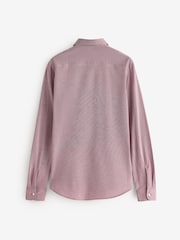 BOSS Pink Regular Fit Logo Stretch Shirt - Image 6 of 6