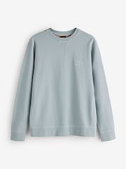 BOSS Grey Westart Regular-Fit Crew Neck Logo Sweat Top - Image 1 of 2