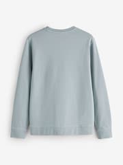 BOSS Grey Westart Regular-Fit Crew Neck Logo Sweat Top - Image 2 of 2