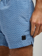 BOSS Sky Blue Vibe Printed Swim Shorts - Image 4 of 4