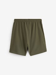 Қою жасыл - BOSS Regular Fit логотипі бар созылатын шорттар - 5суретінің 5 суреті