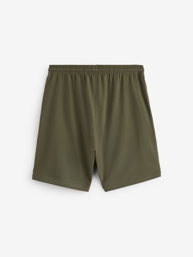 Қою жасыл - BOSS Regular Fit логотипі бар созылатын шорттар - 5суретінің 5 суреті