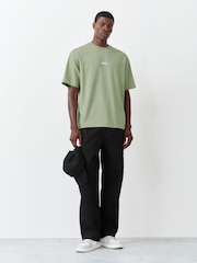 HUGO Mint Green Nalono Relaxed Fit Graphic Logo T-Shirt - Image 3 of 7