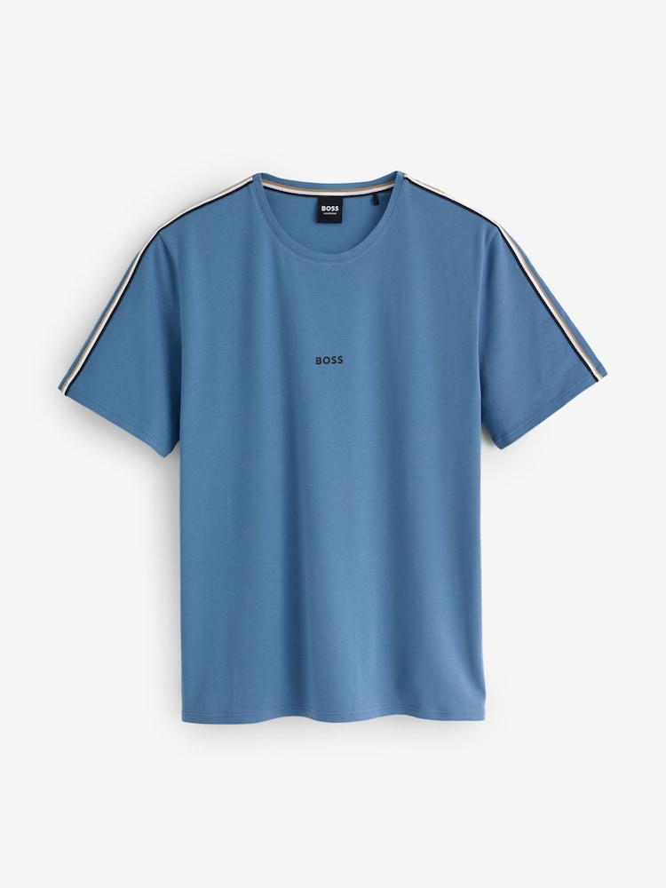Azul - Camiseta con logotipo único de BOSS - Imagen 2 de 3
