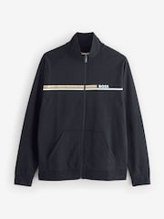 BOSS Black Authentic Regular-Fit Logo Zip Through Sweat Top - Image 1 of 1