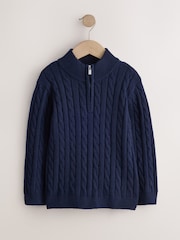 កងទ័ពជើងទឹក - Zip Neck Cable Knit Jumper (3-16yrs) - រូបភាព 1 នៃ 4
