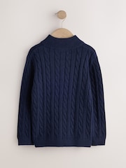 កងទ័ពជើងទឹក - Zip Neck Cable Knit Jumper (3-16yrs) - រូបភាព 2 នៃ 4