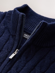 កងទ័ពជើងទឹក - Zip Neck Cable Knit Jumper (3-16yrs) - រូបភាព 3 នៃ 4