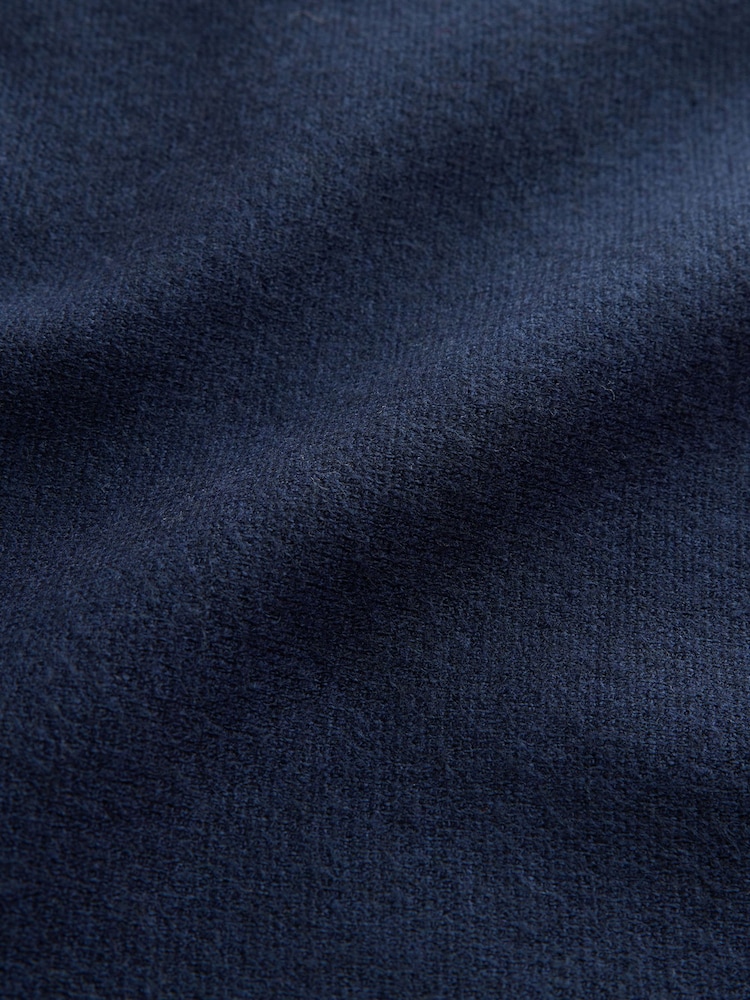 Navy Knitted Button Neck Polo Shirt (3-16yrs) - Image 4 of 4 Navy Knitted Button Neck Polo Shirt (3-16yrs) - Image 4 of 4