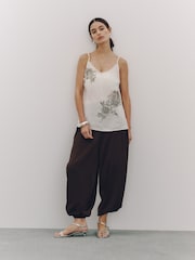 Hvid - Sequin Embellished Cami Top - Billede 4 af 7
