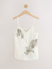 Hvid - Sequin Embellished Cami Top - Billede 5 af 7