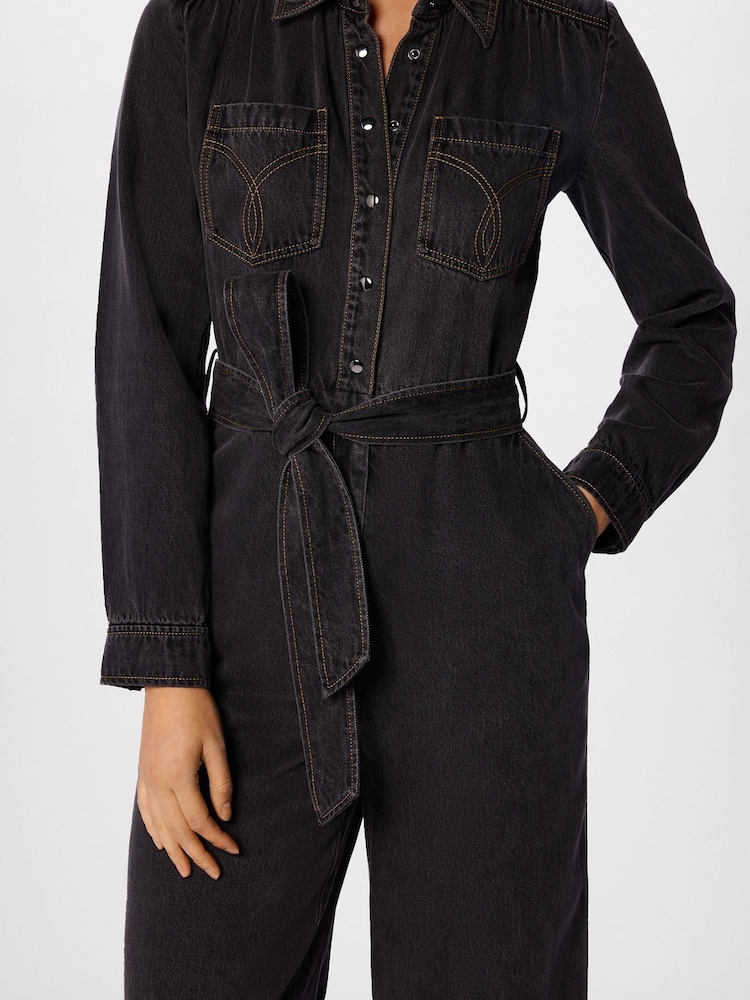 Whistles Grey Tencel Denim Jumpsuit - Image 4 of 4