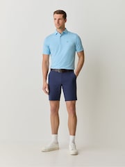 Peter Millar Blue Hales Performance Sean Self Collar Jersey Polo Shirt - Image 2 of 5