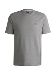 BOSS Grey Short Sleeve Logo Waffle T-Shirt - Image 1 of 1