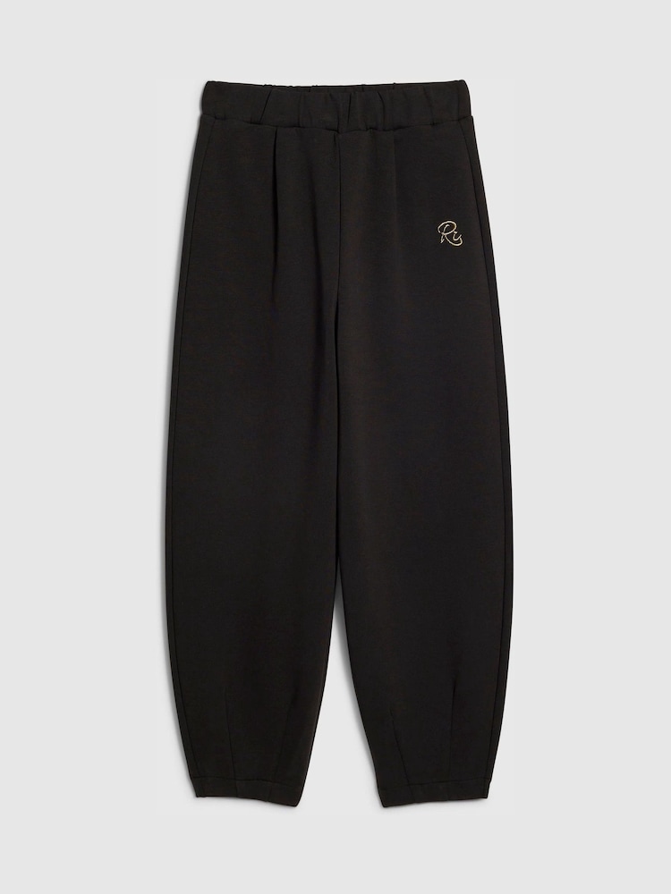 River Island Black Barrel Wide Leg Trousers - Image 1 of 4