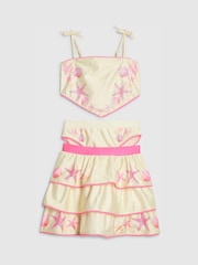 River Island Yellow Sea Shell Hanky Hem Bikinis & Skirts Set - Image 3 of 5