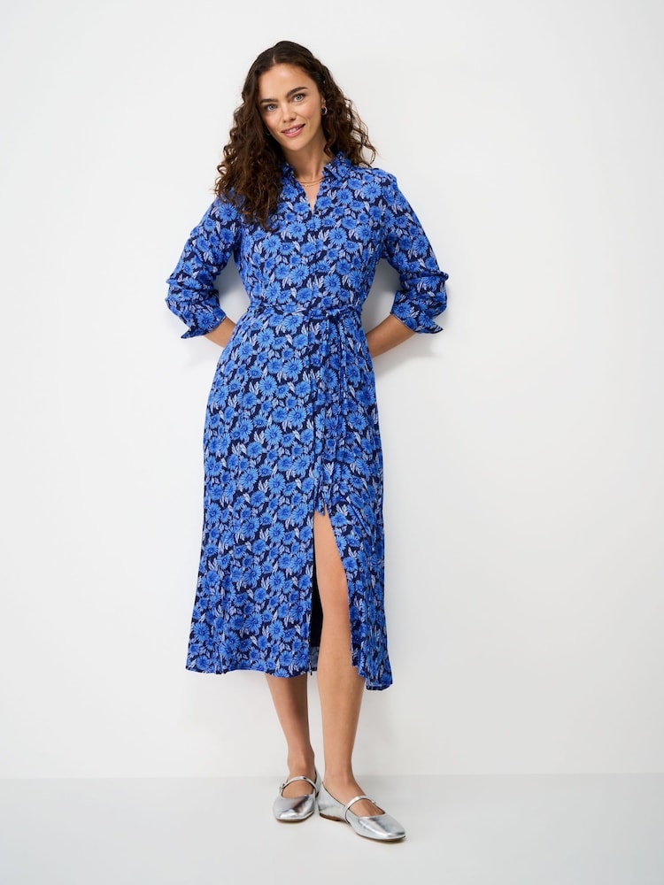 Crew Clothing Blue Sadie Long-Sleeve Shirt Dress - Image 1 of 5 Crew Clothing Blue Sadie Long-Sleeve Shirt Dress - Image 1 of 5