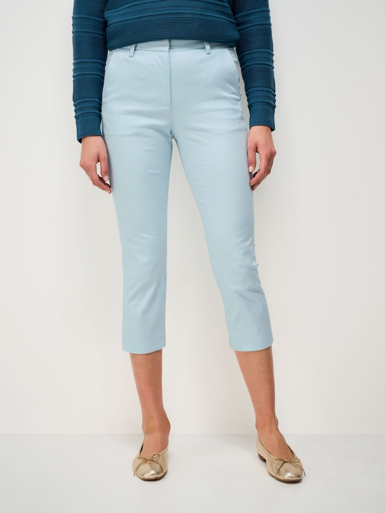 Crew Clothing Blue Smart Cropped Chinos - Image 1 of 5 Crew Clothing Blue Smart Cropped Chinos - Image 1 of 5