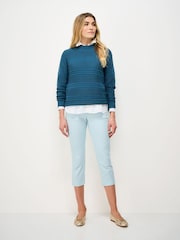 Crew Clothing Blue Smart Cropped Chinos - Image 3 of 5