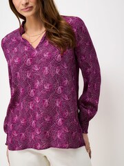 Crew Clothing Red Beatrice Blouse - Image 4 of 5