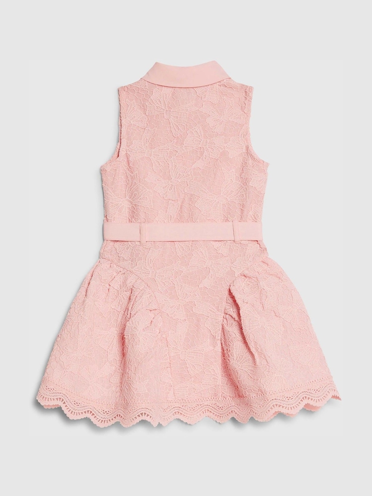 River Island Bow Lace Belted Dress - Image 2 of 4 River Island Bow Lace Belted Dress - Image 2 of 4