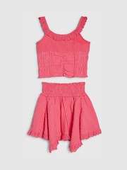 River Island Pink Gingham Top and Skirt Set - Image 1 of 4