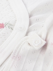 Alb - Huggies Ribbed Top Leggings & Hat Set - Imaginea 3 din 4