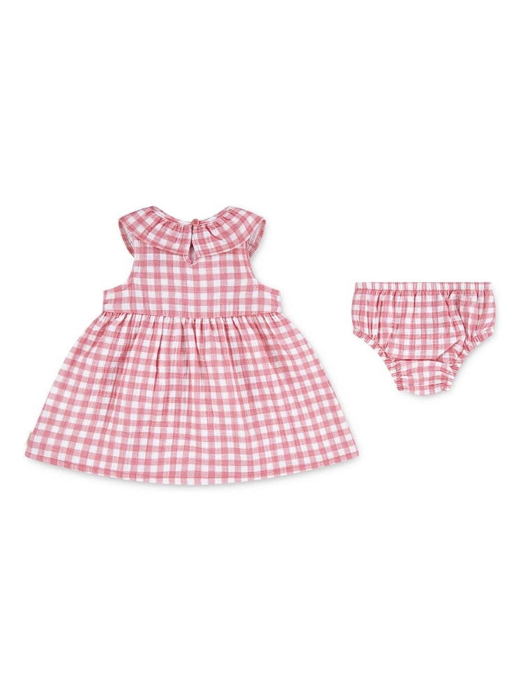 Huggies Baby Pink Gingham Dress & Bloomers Set - Εικόνα 2 του 3
