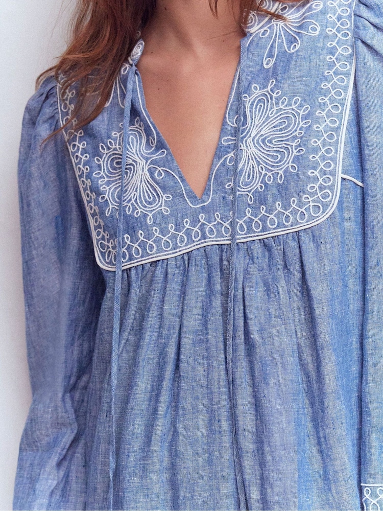 boden linen tunic dress Buy Boden Blue Pia Linen Yoke Dress from Next USA