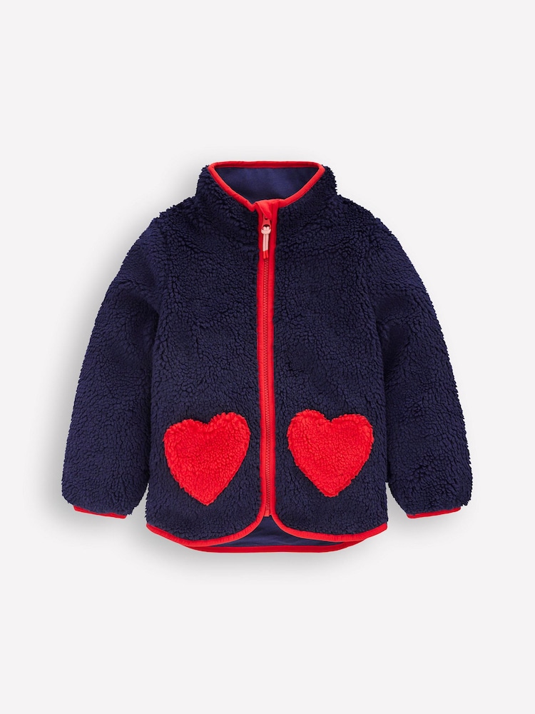 Boden Blue Eden Borg Zip-through Jacket - Image 2 of 5