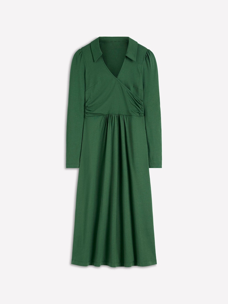 Boden Green Carla Jersey Wrap Dress - Image 5 of 5